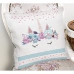 Realhomes Beyaz Zeminde Baby Shower Özel Tasarım Modern Yastık Kırlent Kılıfı Realhomes