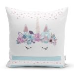 Realhomes Beyaz Zeminde Baby Shower Özel Tasarım Modern Yastık Kırlent Kılıfı Realhomes