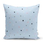 - Rh-K4367m - Realhomes Realhomes Mavi Zeminde Renkli Kalpler Modern Yastık Kırlent Kılıfı Realhomes