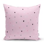 - Rh-K4367p - Realhomes Realhomes Pembe Zeminde Renkli Kalpler Modern Yastık Kırlent Kılıfı Realhomes