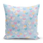 - Rh-K4371m - Realhomes Realhomes Mavi Zeminde Rengarenk Kalpler Modern Yastık Kırlent Kılıfı Realhomes