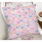 Realhomes Pembe Zeminde Rengarenk Kalpler Modern Yastık Kırlent Kılıfı Realhomes