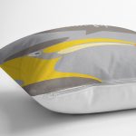 - Rh-K4377g-2 - Realhomes Gri Zeminde I Can Fly Leylek Motifli Bebek Odası Yastık Kırlent Kılıfı Realhomes