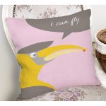 Pembe Zeminde I Can Fly Leylek Motifli Bebek Odası Yastık Kırlent Kılıfı Realhomes
