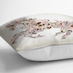 - Rh-K44-2 - Realhomes Midilli Motifli Dijital Baskılı Dekoratif Yastık Kırlent Kılıfı Realhomes