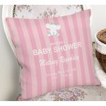 - Rh-K4528-1 - Realhomes Realhomes Pembe Çizgili Fil Motifli Modern Yastık Kırlent Kılıfı Realhomes