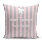 Sevimli Fil Desenli Özel Tasarımlı Dijital Baskılı Çocuk Odası Yastık Kırlent Kılıfı Realhomes