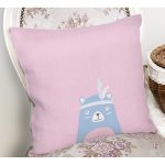 Pembe Zemin Baby Shower Temalı Ayıcık Desenli Dijital Baskılı Çocuk Odası Yastık Kırlent Kılıfı Realhomes
