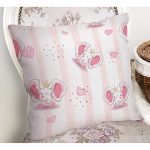 - Rh-K4817-1 - Realhomes Realhomes Pembe Sevimli Fil Temalı Modern Yastık Kırlent Kılıfı Realhomes