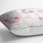 - Rh-K4817-2 - Realhomes Realhomes Pembe Sevimli Fil Temalı Modern Yastık Kırlent Kılıfı Realhomes