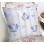 - Rh-K4818-1 - Realhomes Realhomes Mavi Sevimli Fil Temalı Modern Yastık Kırlent Kılıfı Realhomes