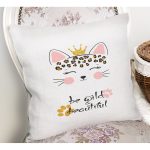 Realhomes Beyaz Zeminde Be Wild & Beautiful Temalı Modern Yastık Kırlent Kılıfı Realhomes