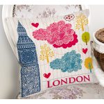 London Dijital Baskılı Dekoratif Yastık Kırlent Kılıfı Realhomes