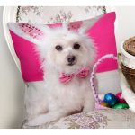 - Rh-K5609-1 - Realhomes Sevimli Köpek Desenli Dijital Baskılı Modern Yastık Kırlent Kılıfı Realhomes