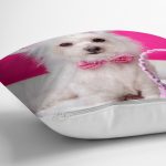 - Rh-K5609-2 - Realhomes Sevimli Köpek Desenli Dijital Baskılı Modern Yastık Kırlent Kılıfı Realhomes