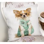 Sevimli Köpek Dijital Baskılı Modern Yastık Kırlent Kılıfı Realhomes