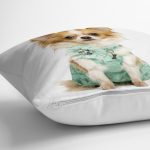 Sevimli Köpek Dijital Baskılı Modern Yastık Kırlent Kılıfı Realhomes