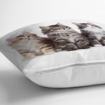 - Rh-K5617-2 - Realhomes Sevimli Kediler Desenli Dijital Baskılı Modern Yastık Kırlent Kılıfı Realhomes