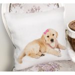 Sevimli Köpek Desenli Dijital Baskılı Modern Yastık Kırlent Kılıfı Realhomes