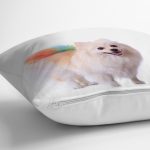 - Rh-K5621-2 - Realhomes Sevimli Köpek Desenli Dijital Baskılı Modern Yastık Kırlent Kılıfı Realhomes