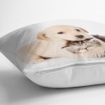 - Rh-K5622-2 - Realhomes Köpek ve Kedili Dijital Baskılı Modern Yastık Kırlent Kılıfı Realhomes