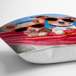 Hamaktaki Köpekler Motifli Modern Yastık Kırlent Kılıfı Realhomes