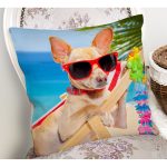 - Rh-K5630-1 - Realhomes Hamaktaki Köpek Motifli Modern Yastık Kırlent Kılıfı Realhomes