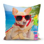 - Rh-K5630 - Realhomes Hamaktaki Köpek Motifli Modern Yastık Kırlent Kılıfı Realhomes