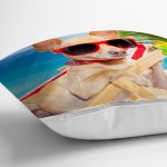 - Rh-K5630-2 - Realhomes Hamaktaki Köpek Motifli Modern Yastık Kırlent Kılıfı Realhomes