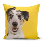 - Rh-K5636 - Realhomes Sevimli Köpek Desenli Dijital Baskılı Modern Yastık Kırlent Kılıfı Realhomes