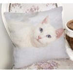 - Rh-K5642-1 - Realhomes Sevimli Kedi Desenli Dijital Baskılı Modern Yastık Kırlent Kılıfı Realhomes