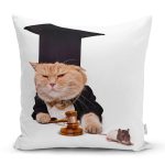 Hakim Kıyafetli Dijital Baskılı Modern Yastık Kırlent Kılıfı Realhomes