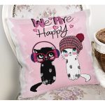 - Rh-K5652-1 - Realhomes We Are Happy Kedicikler Modern Yastık Kırlent Kılıfı Realhomes