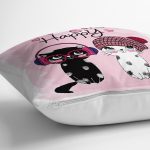 - Rh-K5652-2 - Realhomes We Are Happy Kedicikler Modern Yastık Kırlent Kılıfı Realhomes