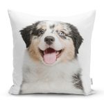 Sevimli Köpek Desenli Dijital Baskılı Modern Yastık Kırlent Kılıfı Realhomes