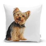 Sevimli Köpek Desenli Dijital Baskılı Modern Yastık Kırlent Kılıfı Realhomes