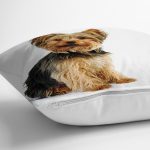 Sevimli Köpek Desenli Dijital Baskılı Modern Yastık Kırlent Kılıfı Realhomes