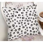 Kedi Köpek Ayak İzi Dijital Baskılı Modern Yastık Kırlent Kılıfı Realhomes