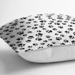 Kedi Köpek Ayak İzi Dijital Baskılı Modern Yastık Kırlent Kılıfı Realhomes