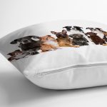- Rh-K5663-2 - Realhomes Çeşitli Köpek Desenli Dijital Baskılı Modern Yastık Kırlent Kılıfı Realhomes