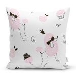 - Rh-K5666 - Realhomes Çizgi Köpek Desenli Dijital Baskılı Modern Yastık Kırlent Kılıfı Realhomes