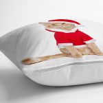 - Rh-K5670-2 - Realhomes Yılbaşı Kıyafetli Kedi Desenli Dijital Baskılı Modern Yastık Kırlent Kılıfı Realhomes