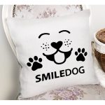 - Rh-K5671-1 - Realhomes SmileDog Motifli Dijital Baskılı Modern Yastık Kırlent Kılıfı Realhomes