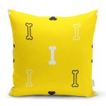 - Rh-K5677 - Realhomes Büyük Kemik Desenli Dijital Baskılı Modern Yastık Kırlent Kılıfı Realhomes