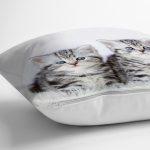 - Rh-K5679-2 - Realhomes Yavru Kedi Desenli Modern Yastık Kırlent Kılıfı Realhomes