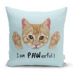 - Rh-K5685 - Realhomes I am Powerful! Dijital Baskılı Modern Yastık Kırlent Kılıfı Realhomes