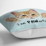 - Rh-K5685-2 - Realhomes I am Powerful! Dijital Baskılı Modern Yastık Kırlent Kılıfı Realhomes