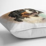 Sevimli Köpek Desenli Dijital Baskılı Modern Yastık Kırlent Kılıfı Realhomes