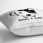 Dog & Cat Dijital Baskılı Modern Yastık Kırlent Kılıfı Realhomes