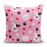 - Rh-K5700 - Realhomes Kalpli Köpek ve Kedi Dijital Baskılı Modern Yastık Kırlent Kılıfı Realhomes